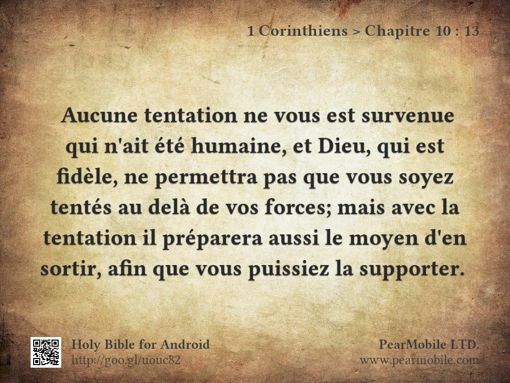 1 Corinthiens, Chapitre 10:13
